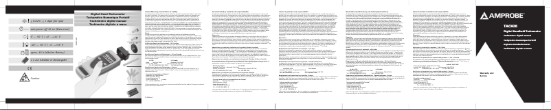 Página 1 del manual Manual de usuario Amprobe TACH-20
