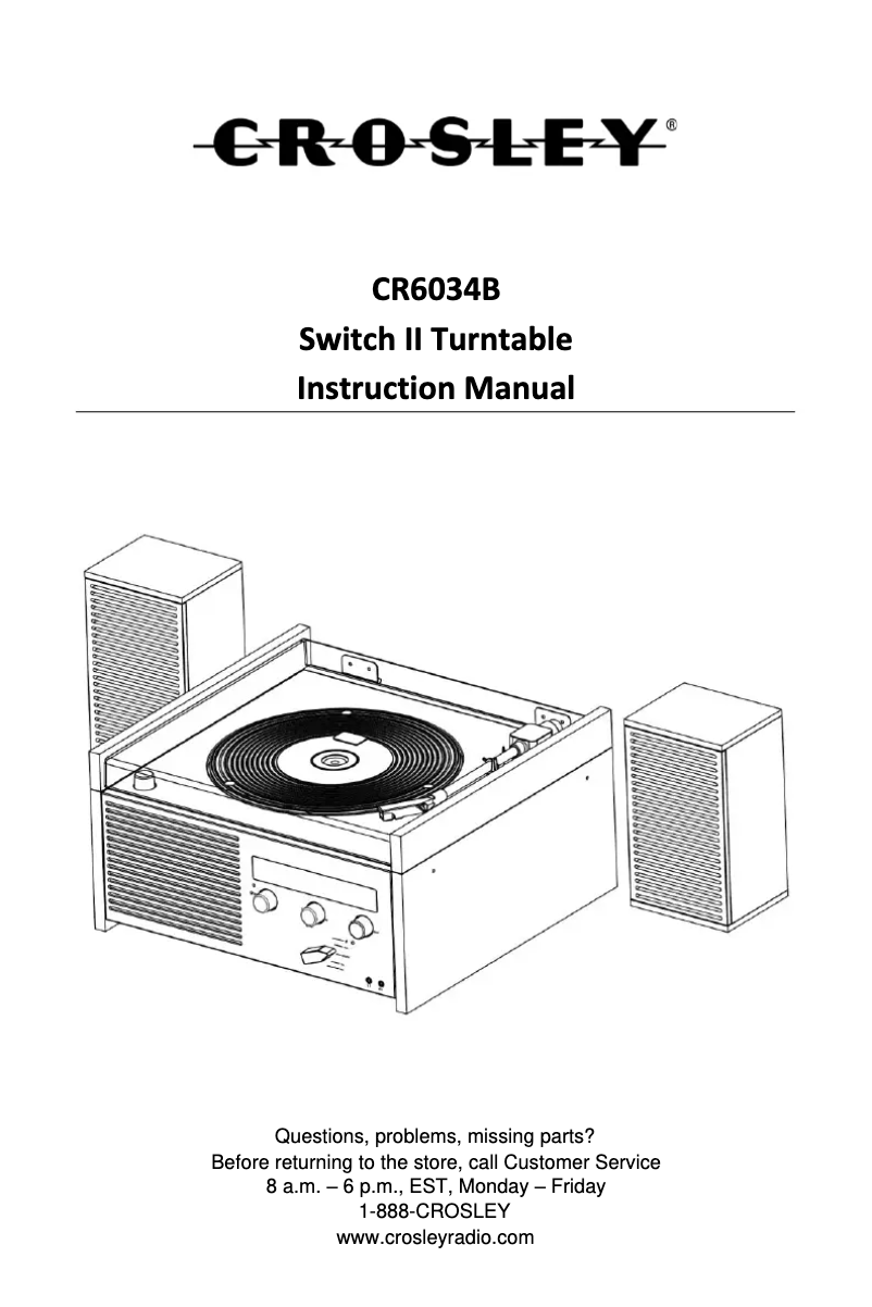 Page 1 de la notice Manuel utilisateur Crosley Switch II