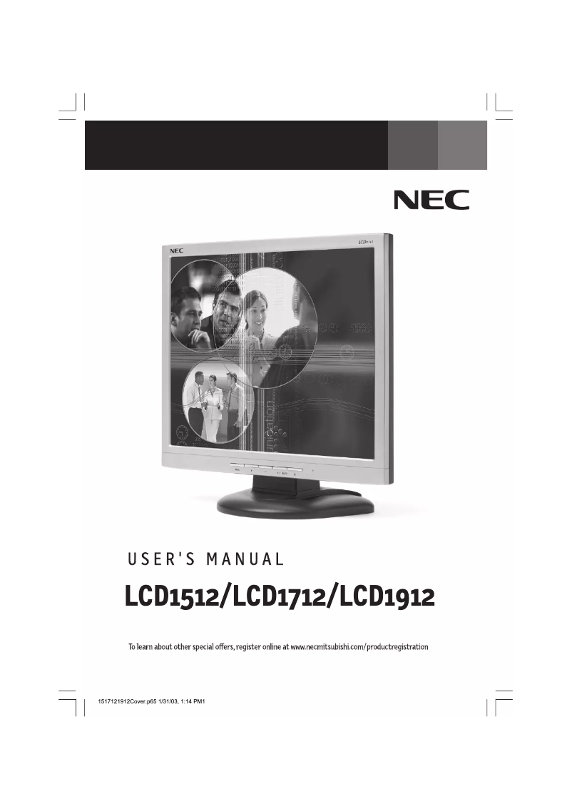 Page 1 de la notice Manuel utilisateur NEC 1712