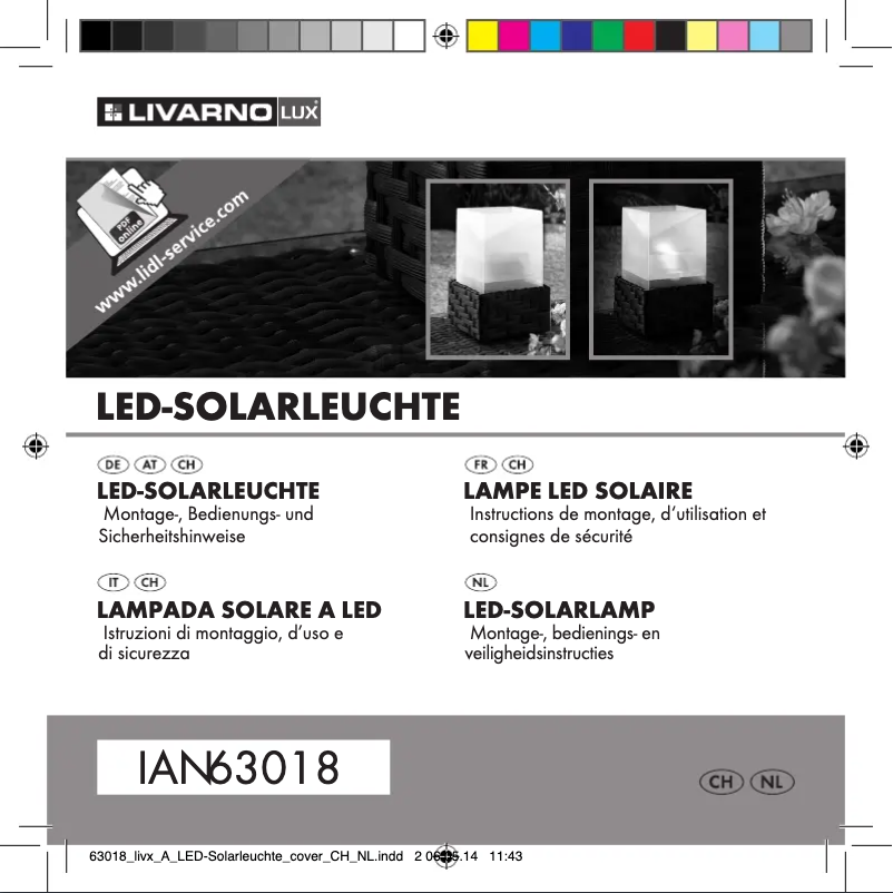 Page n°1 - Manuel utilisateur Livarno Lux IAN 63018