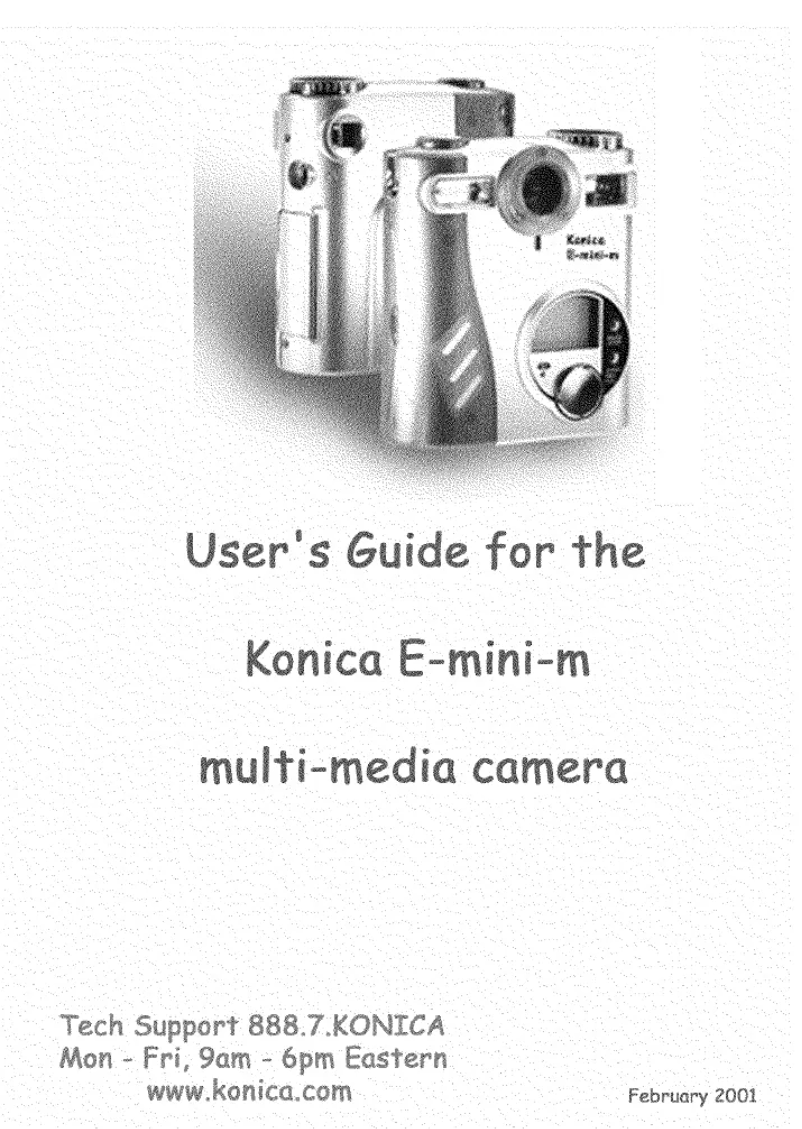 Page n°1 - Manuel utilisateur Konica Minolta E-mini-m