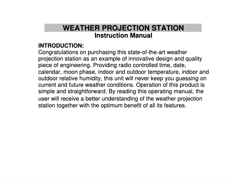 Page n°1 - Manuel utilisateur La Crosse Technology WS-9031U