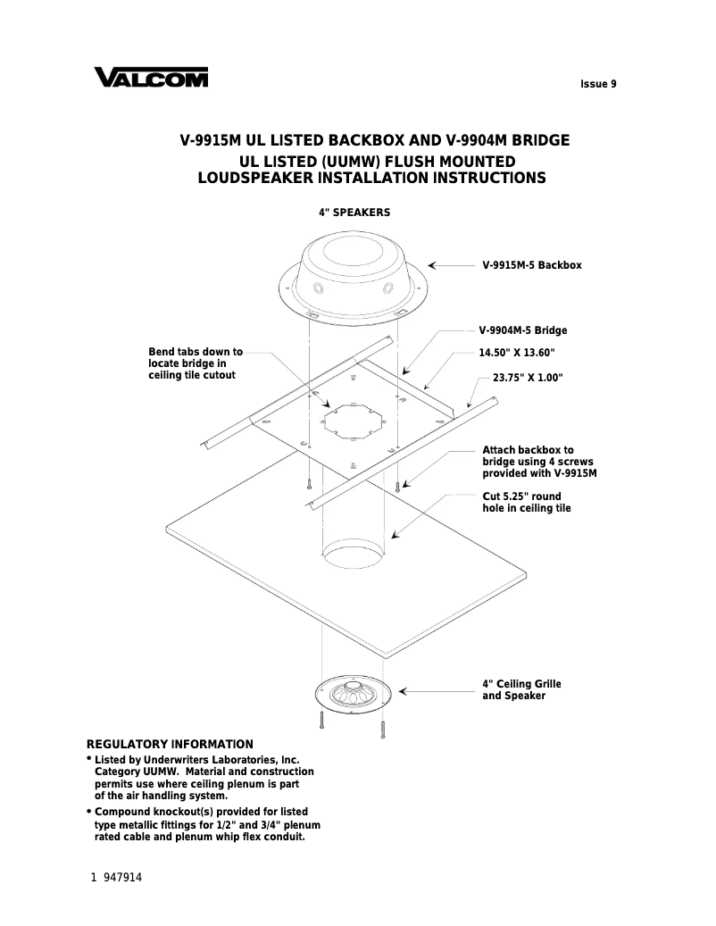 First page image of the manual for V-9904M-5