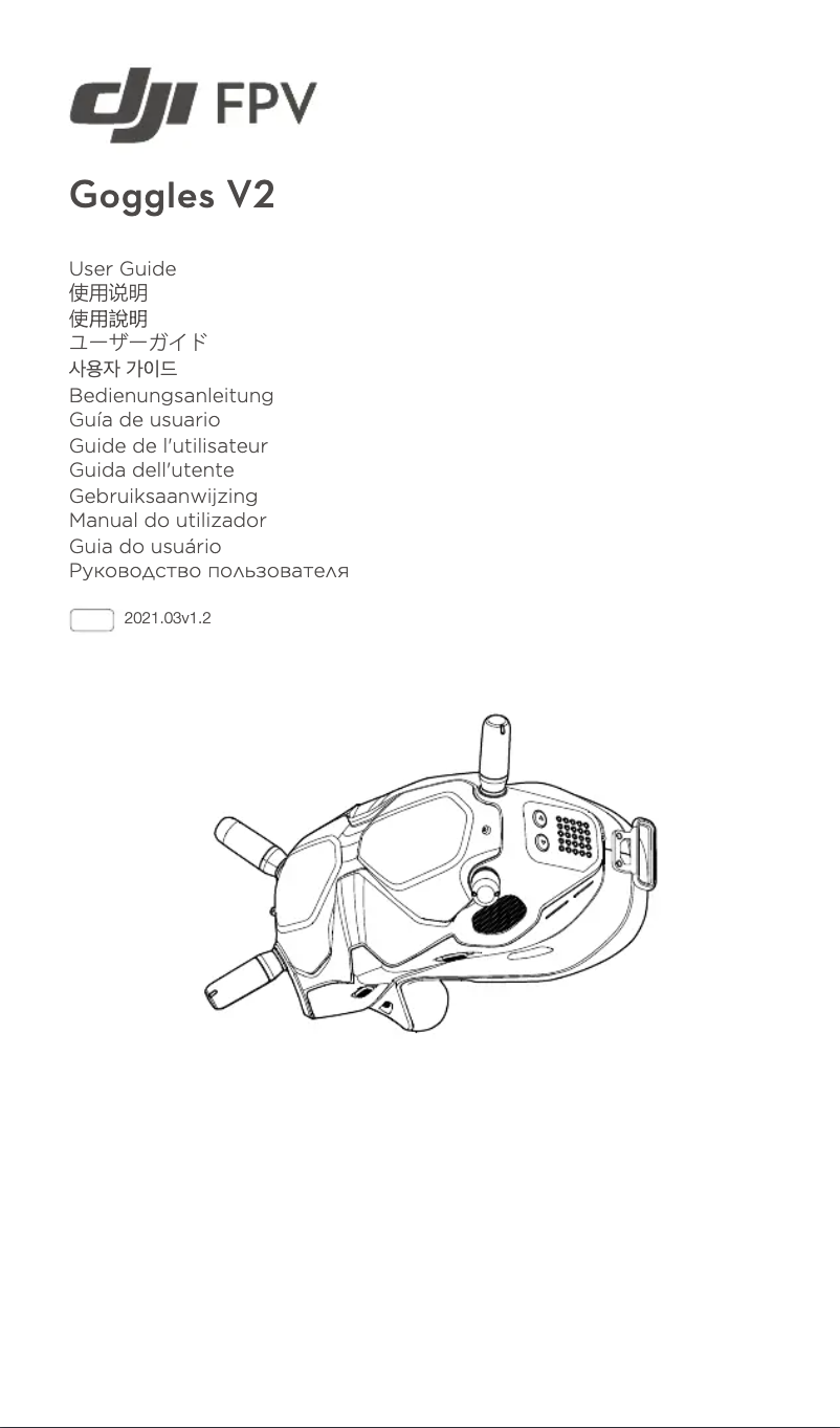 Page 1 de la notice Manuel utilisateur DJI FPV Goggles V2