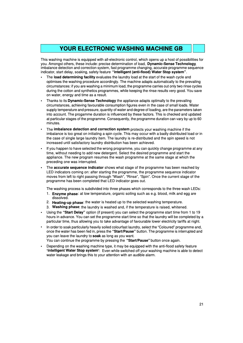 Page 1 de la notice Manuel utilisateur Bauknecht WA 8755