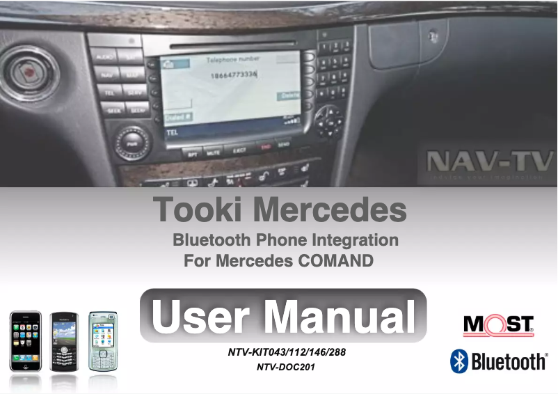 Page n°1 - Manuel d'utilisation et d'entretien NAV-TV Tooki Mercedes NTV-KIT112