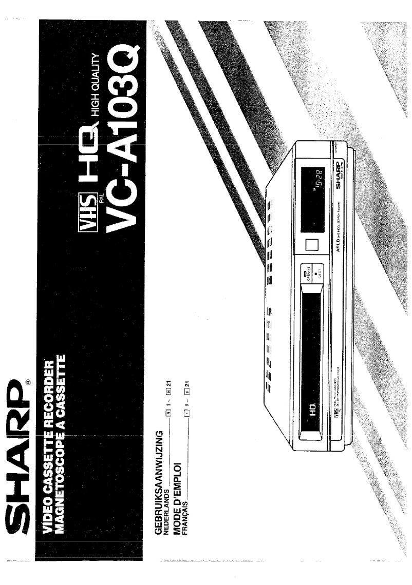 Page 1 de la notice Manuel utilisateur Sharp VC-A103S