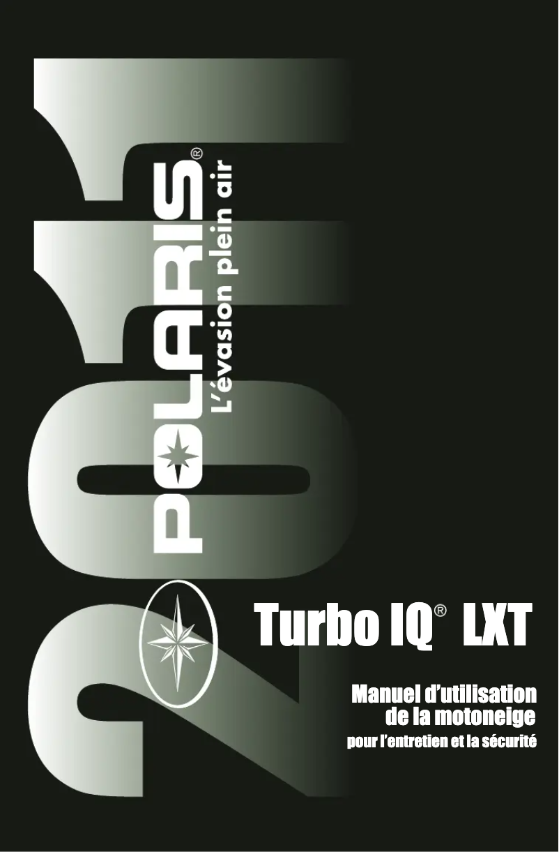 Page 1 de la notice Manuel utilisateur Polaris Turbo IQ LXT (2011)