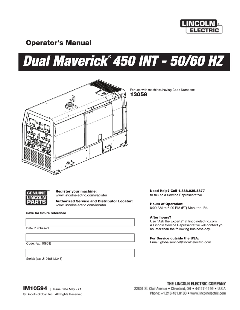 Image de la première page du manuel de l'appareil Dual Maverick 450 INT=