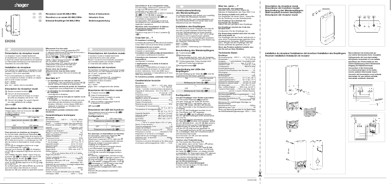 Page 1 de la notice Manuel utilisateur Hager EK056