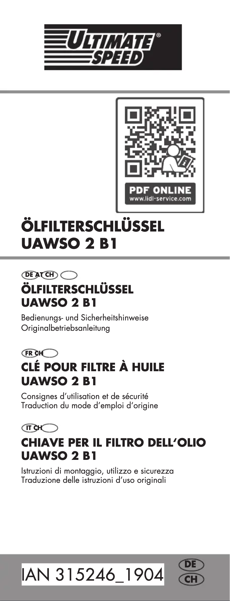 Page n°1 - Manuel utilisateur Ultimate Speed UAWSO 2 B1