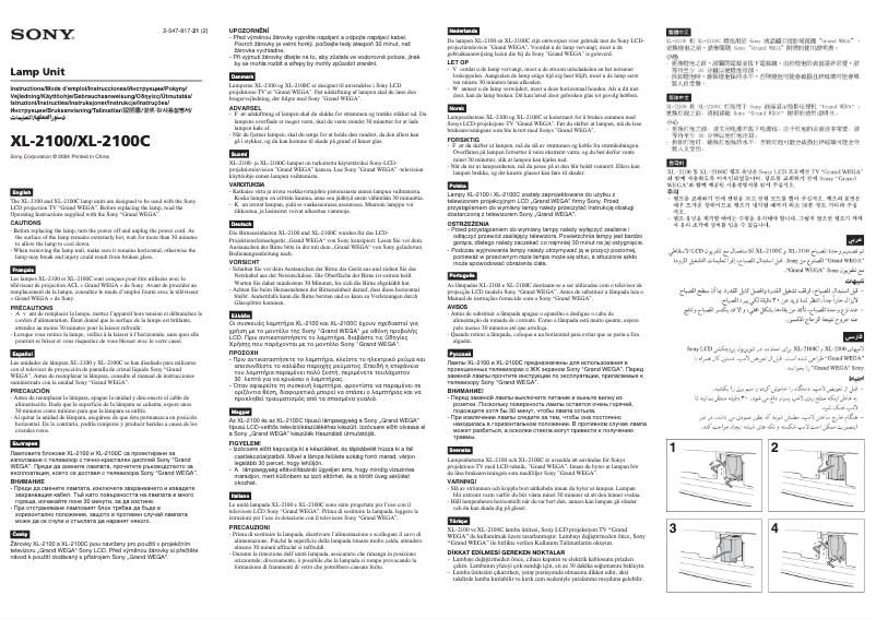Image de la première page du manuel de l'appareil XL-2100