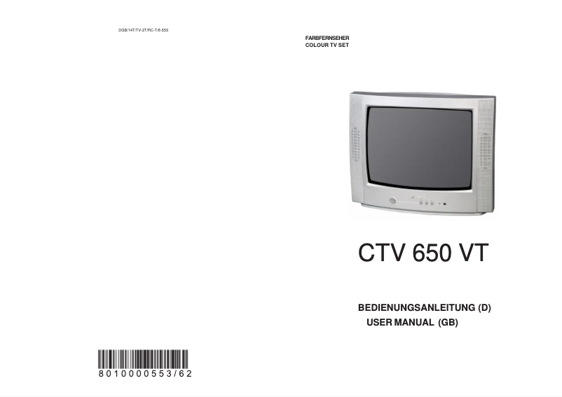 Página 1 del manual Manual de usuario Clatronic CTV 650 VT
