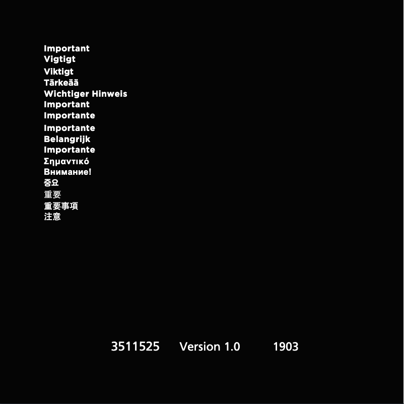 Page 1 de la notice Instructions de sécurité Bang & Olufsen Beoplay E8 Motion