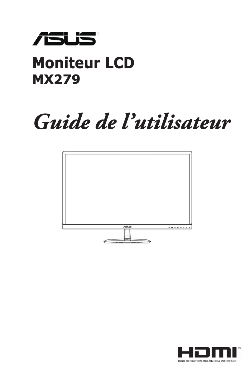 Page n°1 - Manuel utilisateur Asus Designo MX279HS
