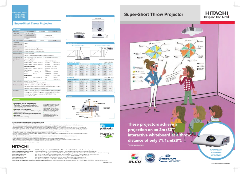 Page n°1 - Brochure Hitachi CP-DW25WN