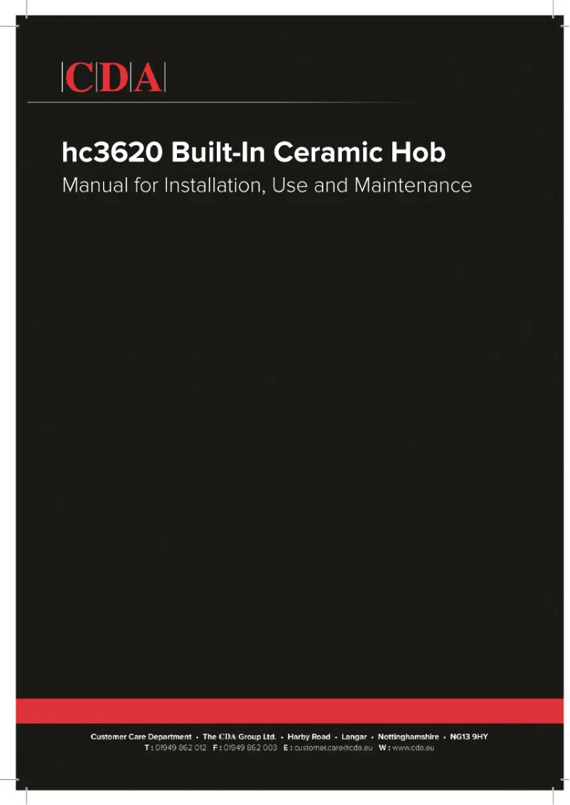 Page 1 de la notice Manuel utilisateur CDA HC3620