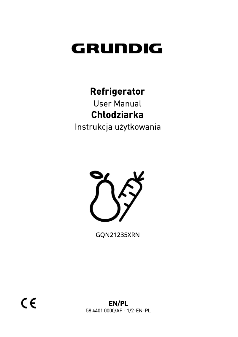 Page 1 de la notice Manuel utilisateur Grundig GQN21235XRN