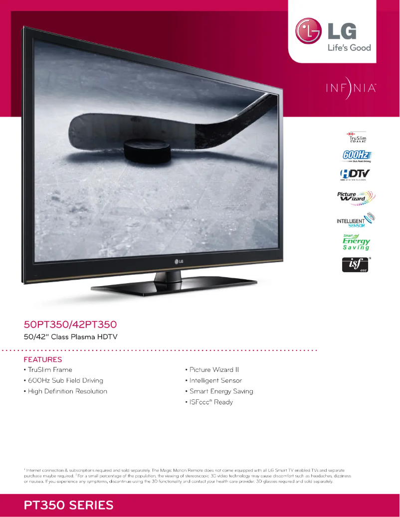 Image de la première page du manuel de l'appareil 50PT350