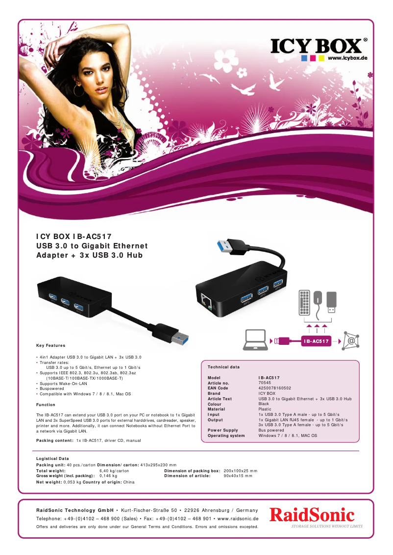Image de la première page du manuel de l'appareil IB-AC517