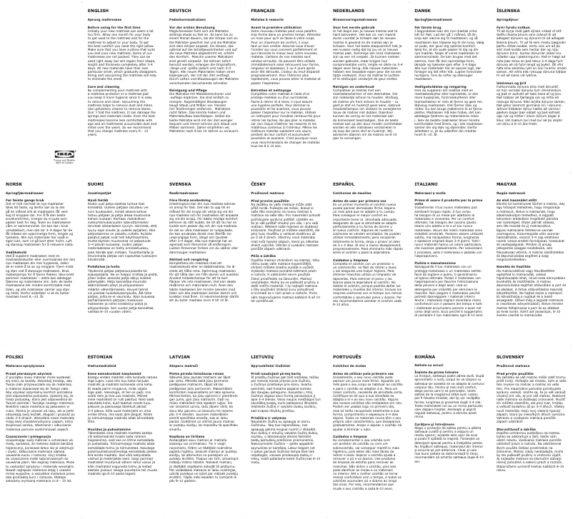 Page 1 de la notice Manuel utilisateur Ikea FLOTTEBO