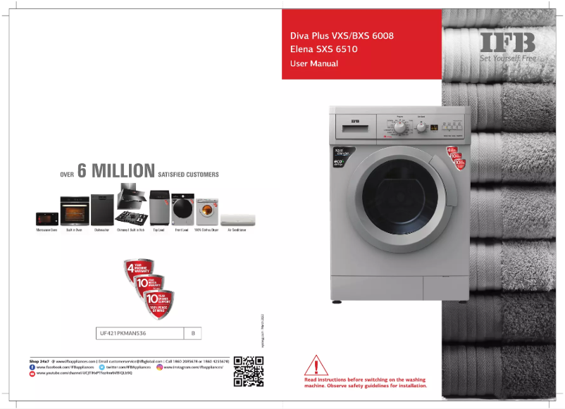 Página 1 del manual Manual de usuario IFB Diva Plus VXS 6008