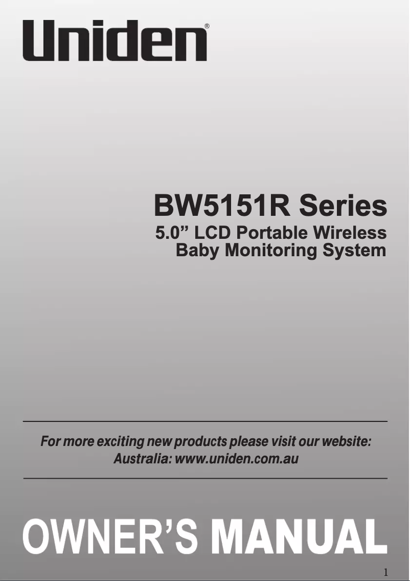 Image de la première page du manuel de l'appareil BW 5151R