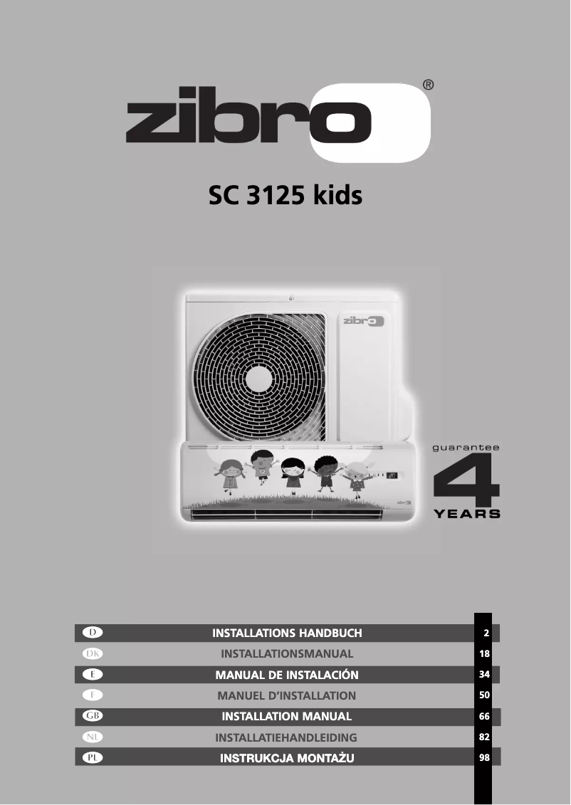 Page 1 de la notice Manuel utilisateur Zibro SC 3125 Kids