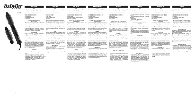 Página 1 del manual Manual de usuario BaByliss 2602 Moonlight
