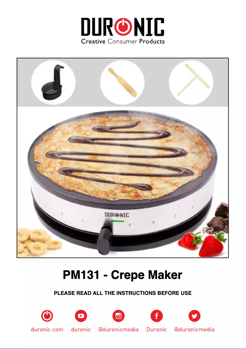 Page 1 de la notice Manuel utilisateur Duronic PM131