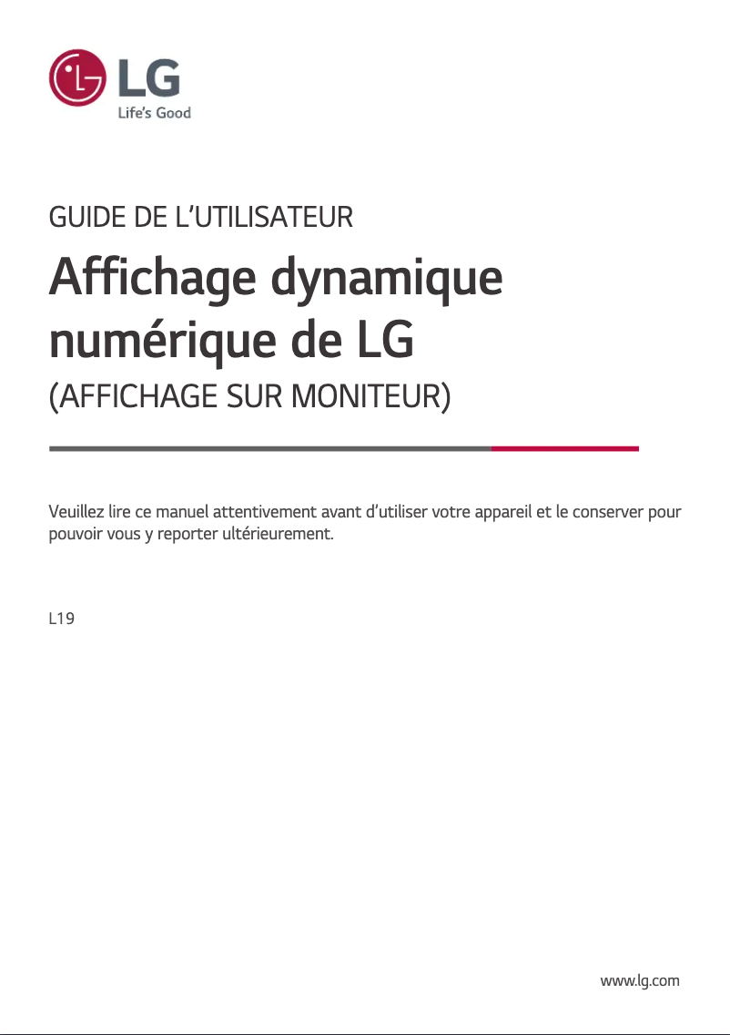 Image de la première page du manuel de l'appareil 55VL7F