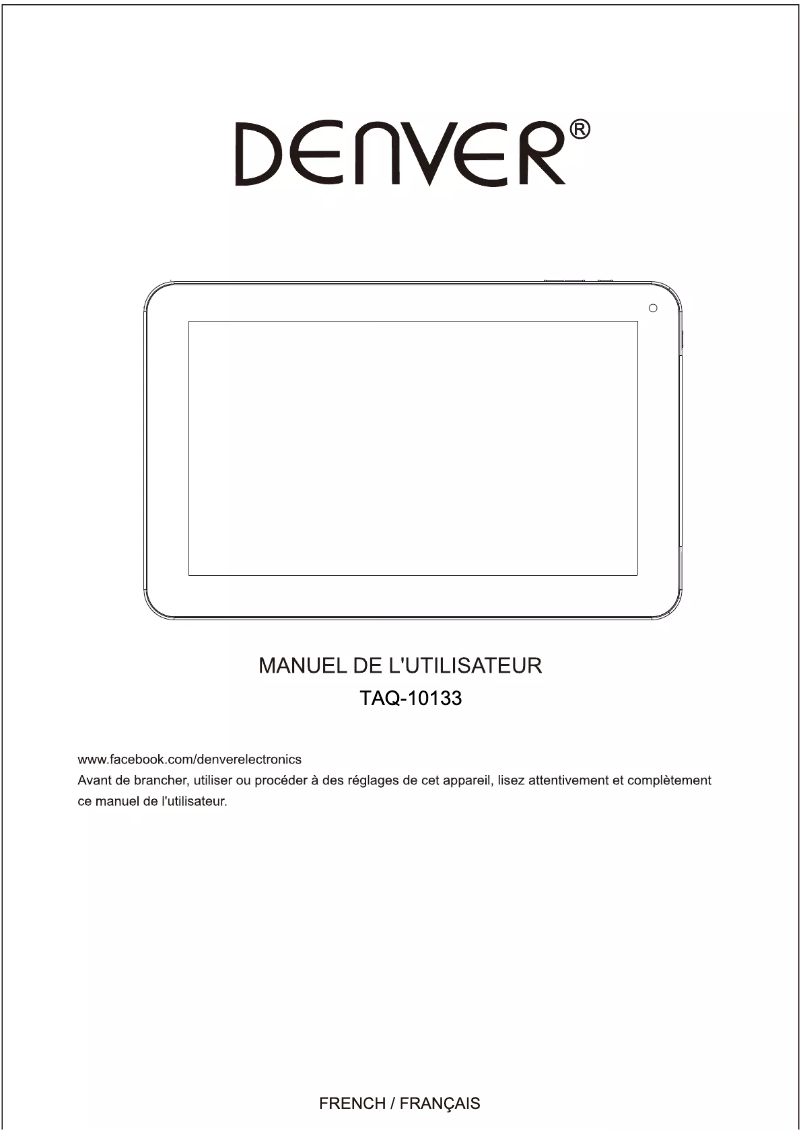 Página 1 del manual Manual de usuario Denver TAQ-10133