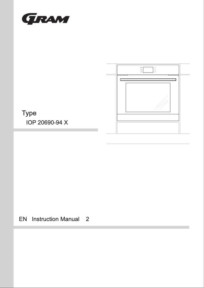 Page n°1 - Manuel utilisateur Gram IOP 12654-92 X