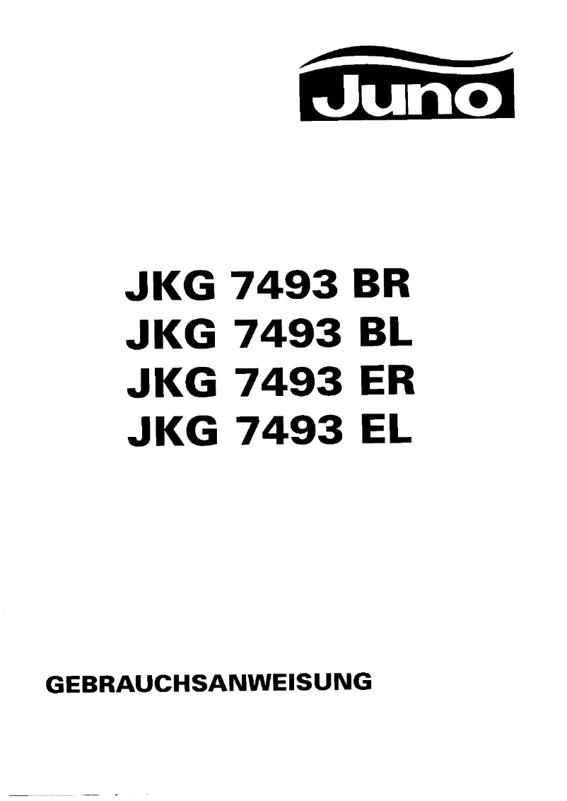 Image de la première page du manuel de l'appareil JKG9400EL