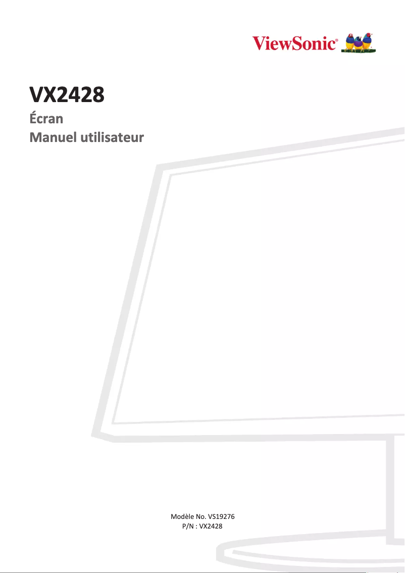 Page n°1 - Manuel utilisateur Viewsonic VX2428