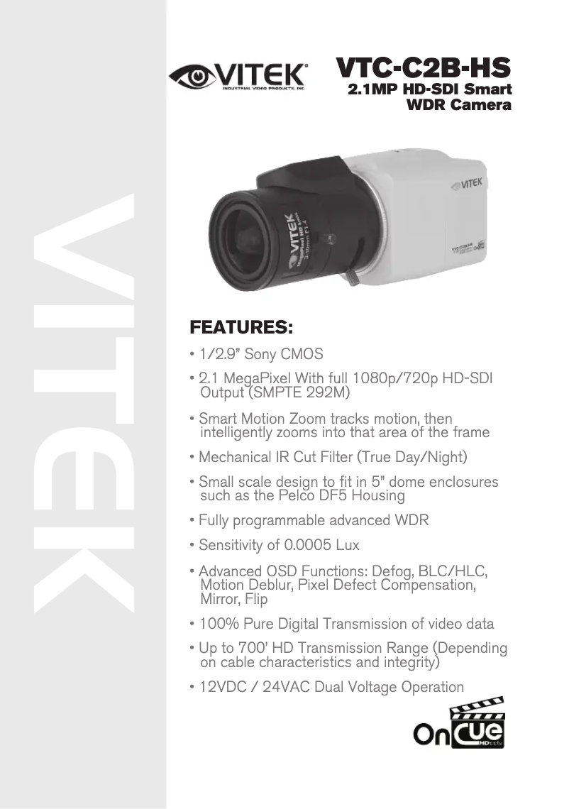 Page n°1 - Manuel utilisateur Vitek VTC-C2B-HS