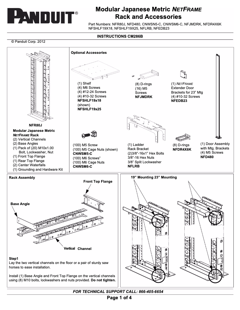 Page n°1 - Manuel utilisateur Panduit CNWSM5-C