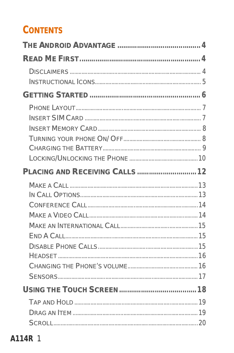 Page n°1 - Manuel utilisateur Micromax Canvas Beat A114R