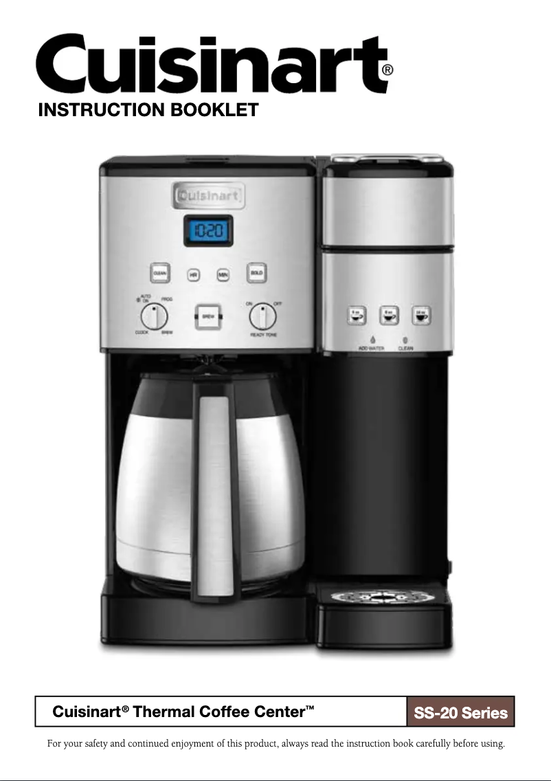 Página 1 del manual Manual de usuario Cuisinart Thermal Coffee Center SS-20