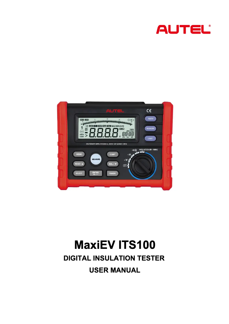 Page 1 de la notice Manuel utilisateur Autel MaxiEV ITS100