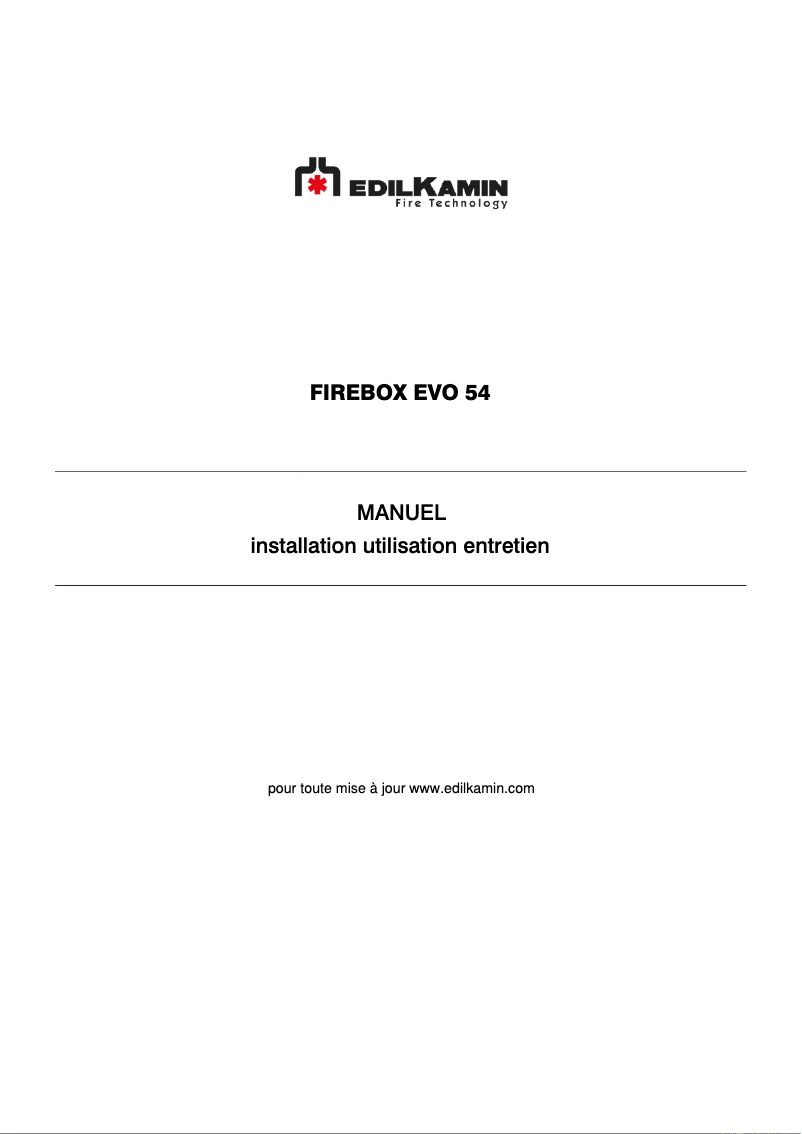 Page n°1 - Manuel utilisateur Edilkamin FIREBOX EVO 54