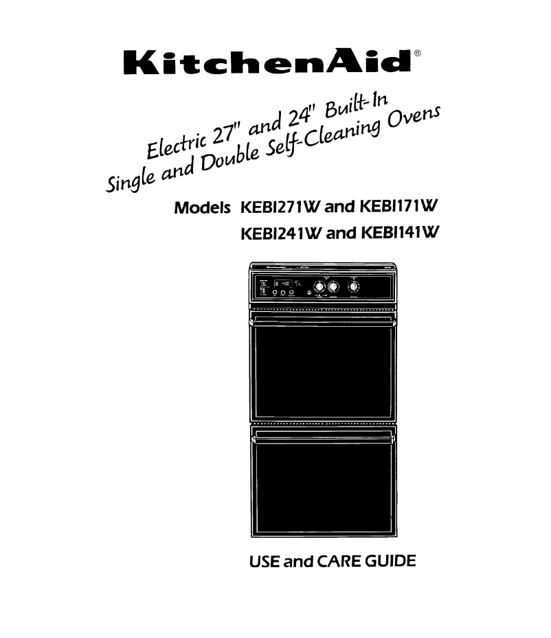 Page n°1 - Manuel utilisateur KitchenAid KEBI271WBL0