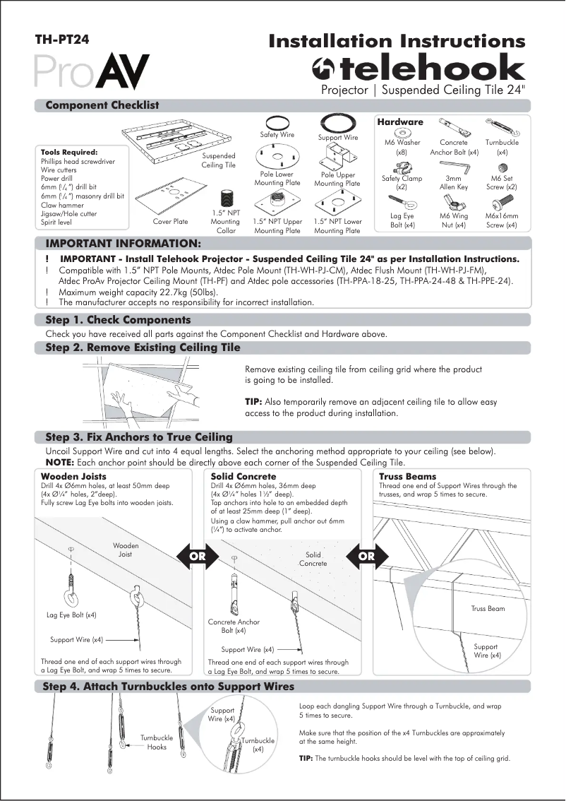 Page n°1 - Manuel utilisateur Atdec TH-PT24