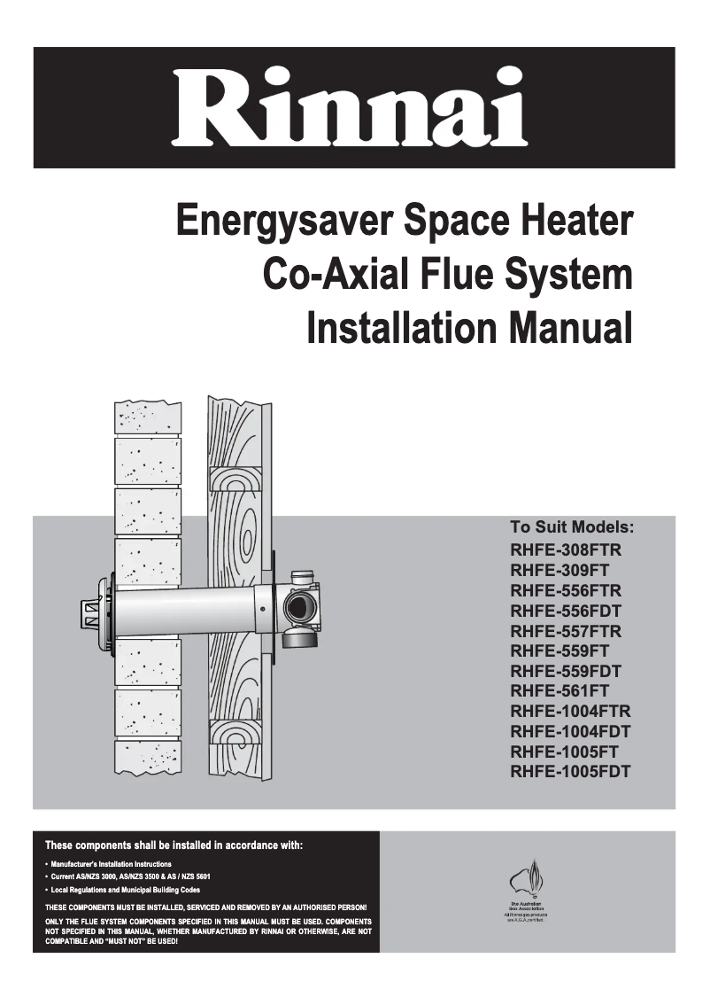 Page 1 de la notice Manuel utilisateur Rinnai RHFE-308FTR