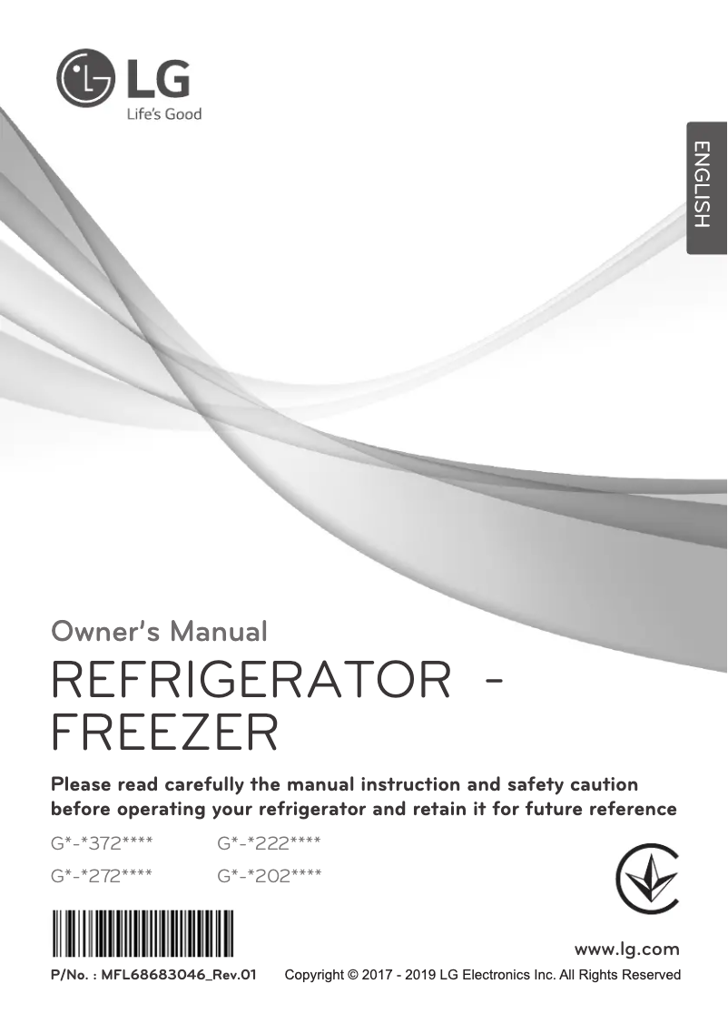 Page 1 de la notice Manuel utilisateur LG GN-B222SLBB