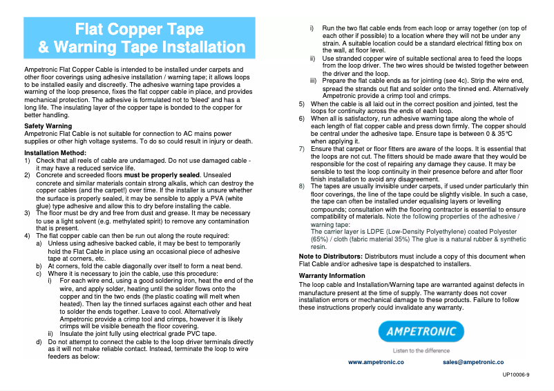 Image de la première page du manuel de l'appareil ACWP50