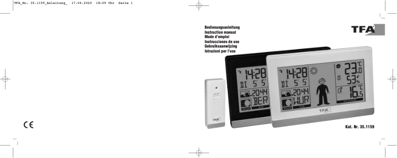 Page 1 de la notice Manuel utilisateur TFA Weather Boy 35.1159.02