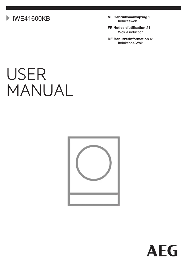 Page 1 de la notice Manuel utilisateur AEG IWE41600KB