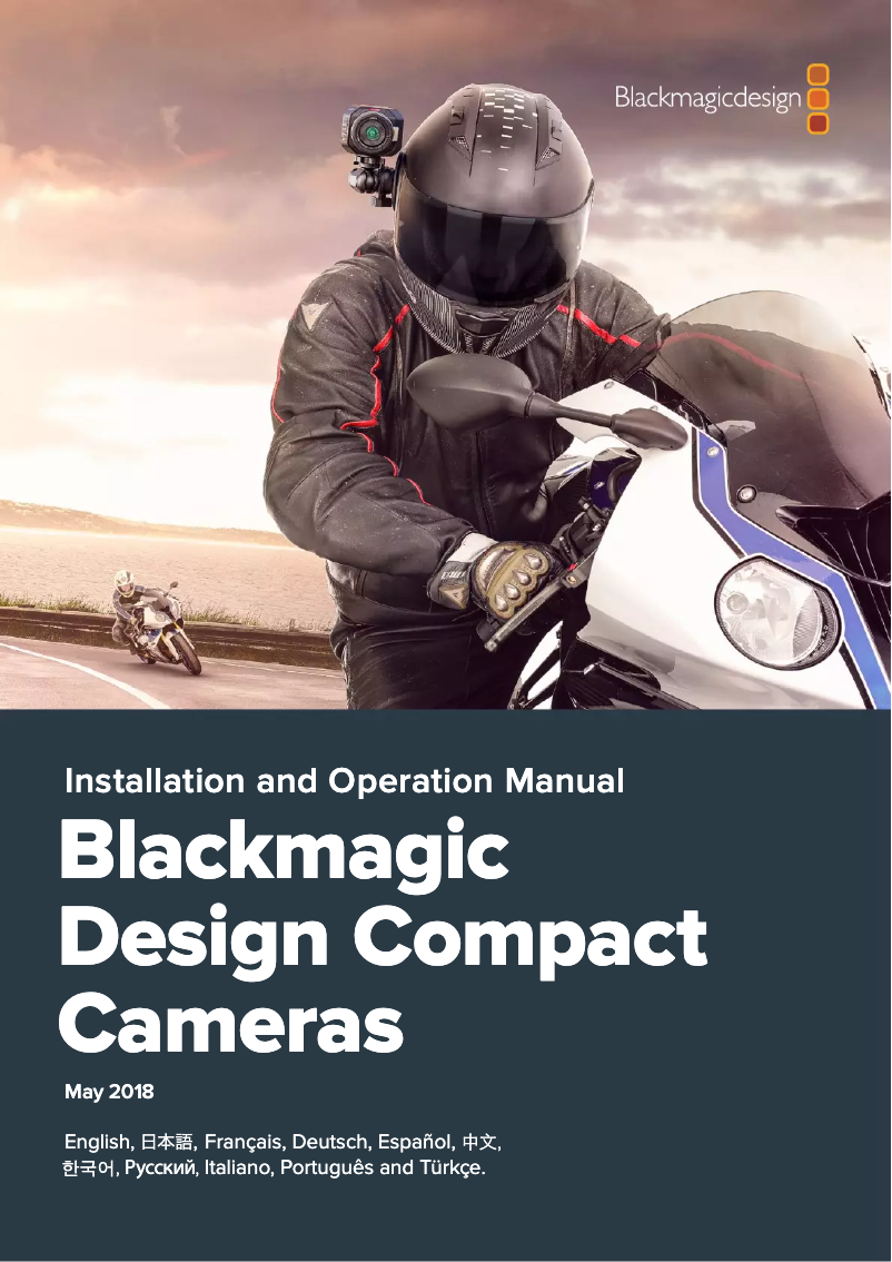 Page 1 de la notice Manuel utilisateur Blackmagic Design Micro Cinema Camera