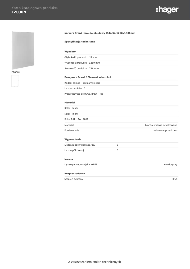 Image de la première page du manuel de l'appareil FZ030N